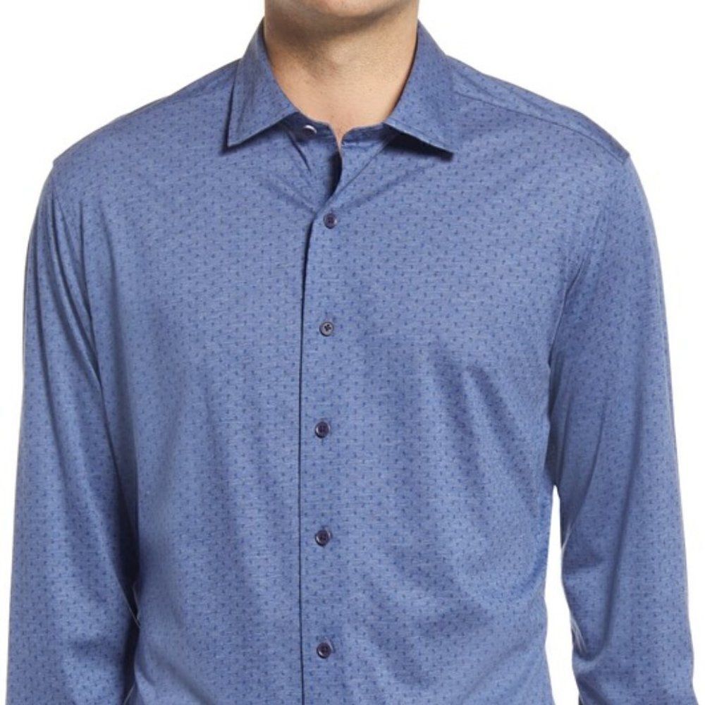 David Donahue button down long sleeve dress shirt sz 15.5